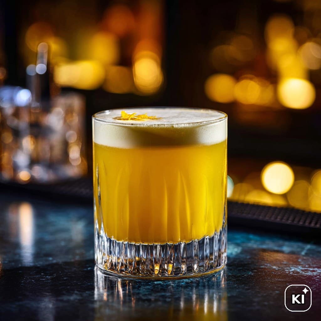 Golden Saffron Fizz Cocktail Rezept