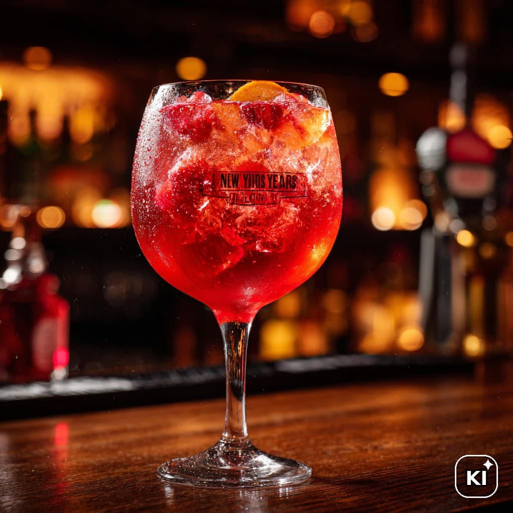 New years red Cocktail Rezept