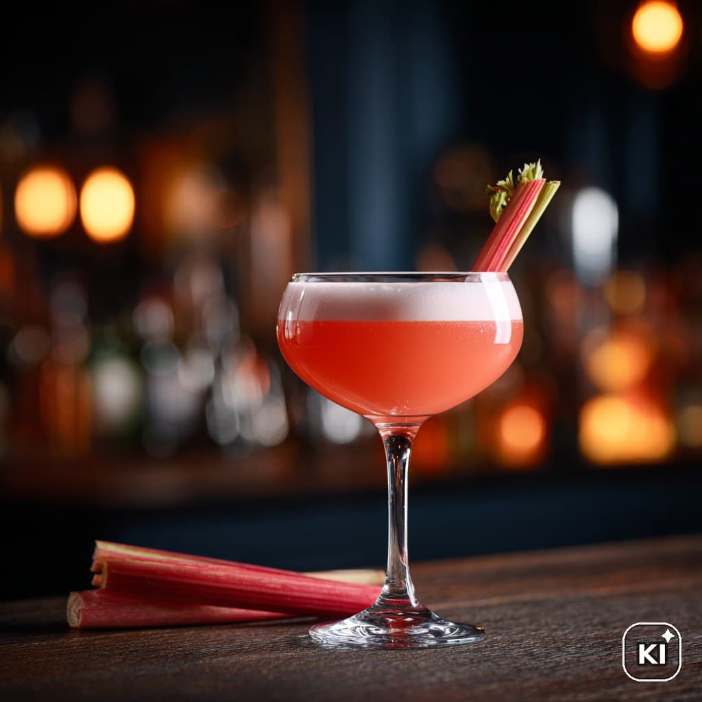 Rhubarb Sour Cocktail