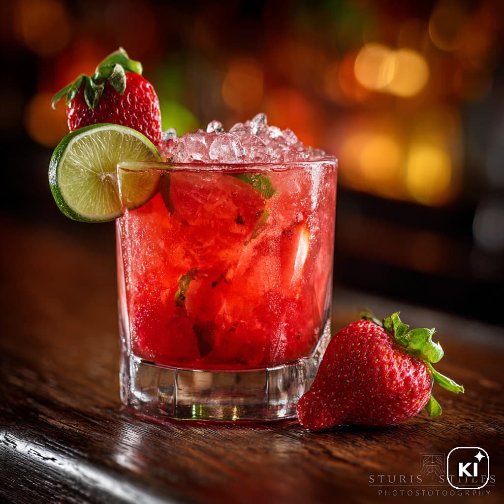 Strawberry & Lime Caipirinha Cocktail Rezept