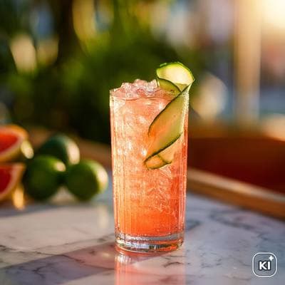 Lillet Grapefruit Cucumber Cocktail