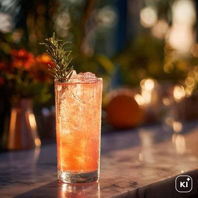 Lillet Rosé Sunset Cocktail Rezept