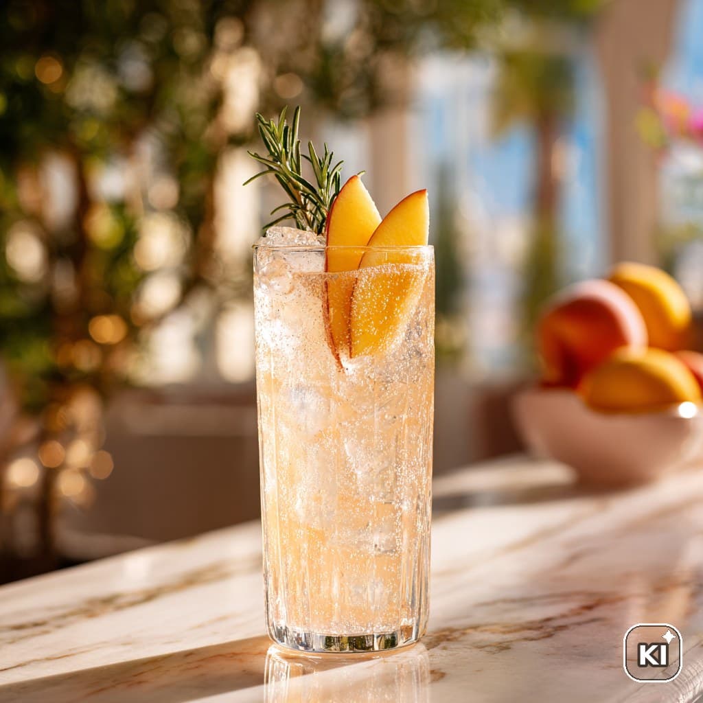Virgin Winter White Peach Cocktail