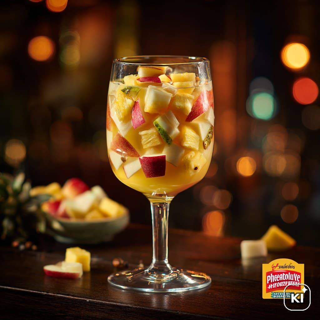 Apfel-Bananen-Ananas-Bowle Cocktail Rezept