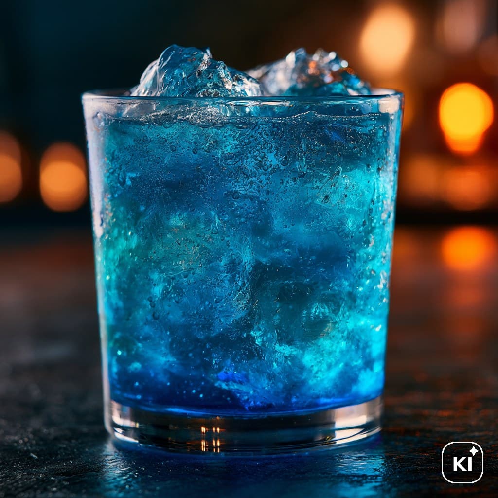 Bourbon Blue Cocktail Rezept