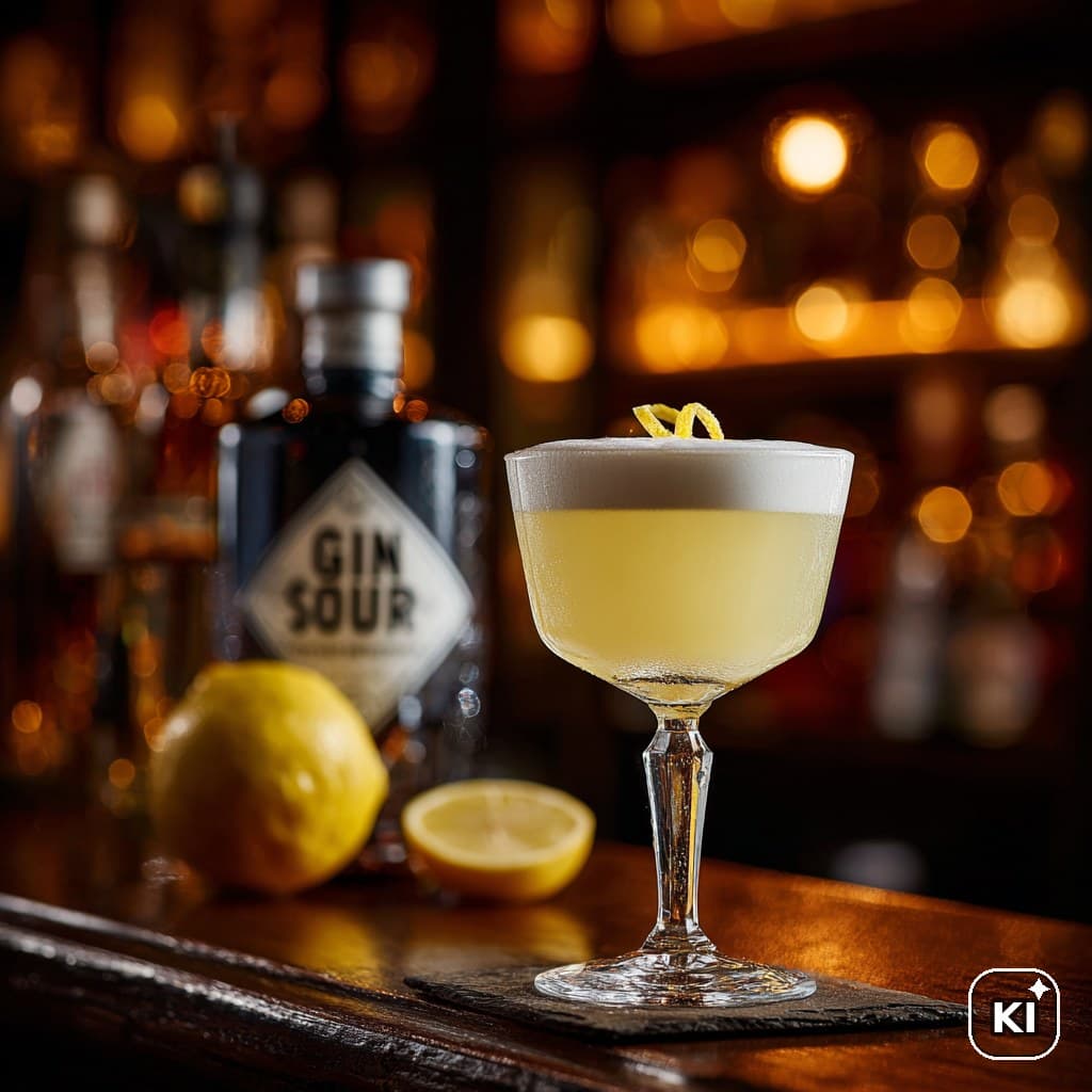 Gin Sour Cocktail Rezept