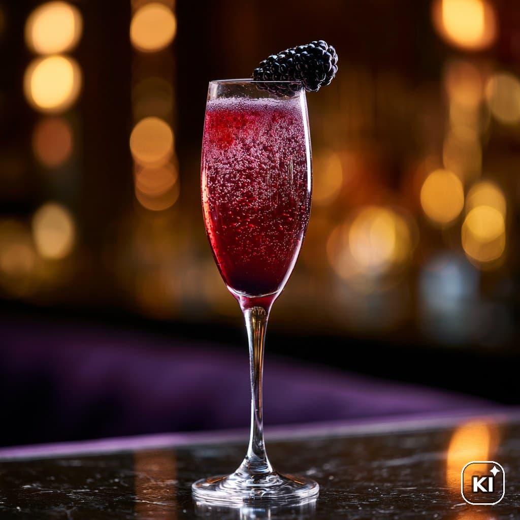 Kir Blackberry Cocktail Rezept