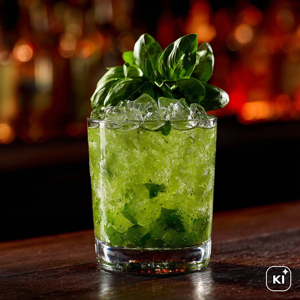 Alkoholfreier Basil Smash Cocktail Rezept
