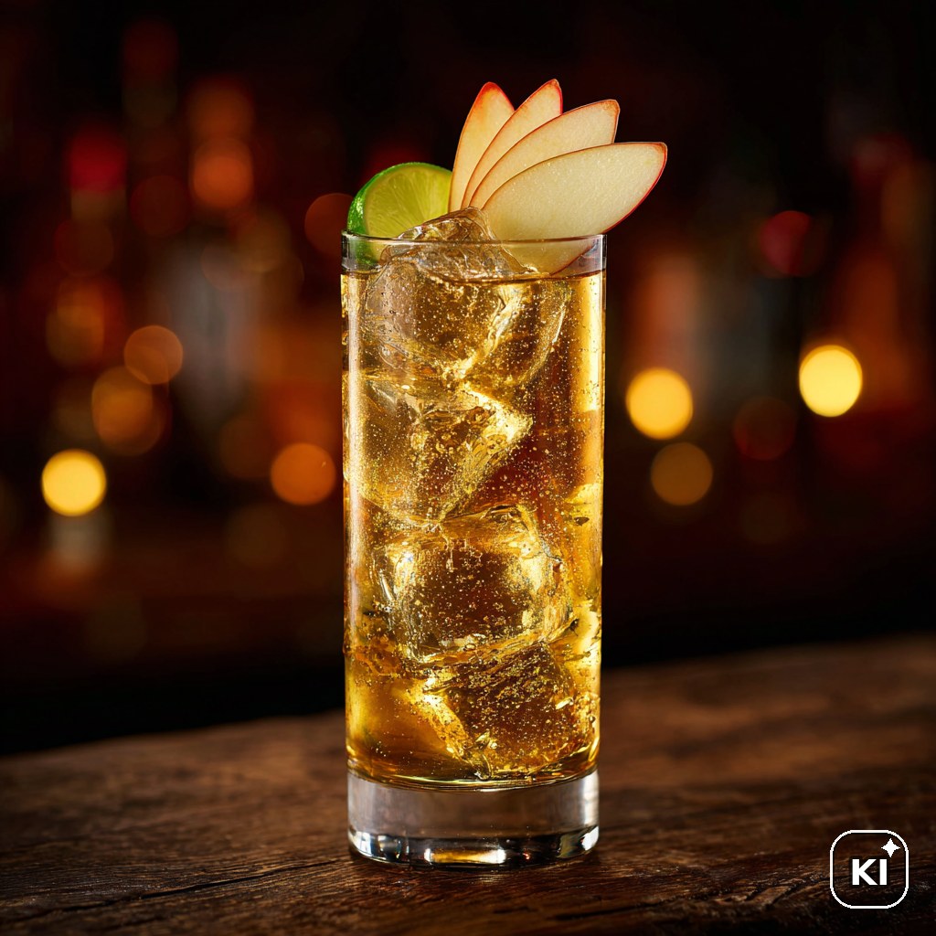 Apfelwein-Ingwer-Longdrink Cocktail Rezept