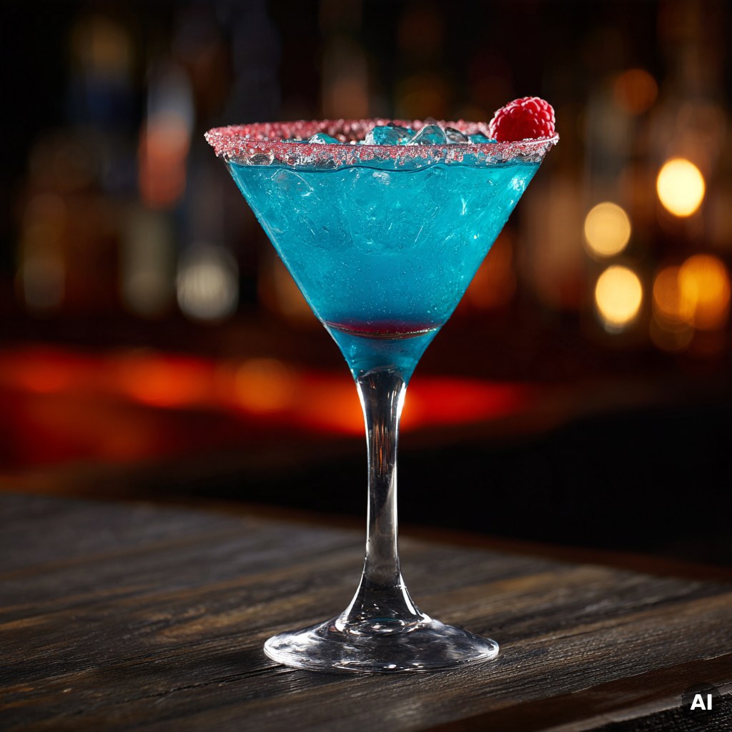 Blue Raspberry Martini Cocktail Rezept