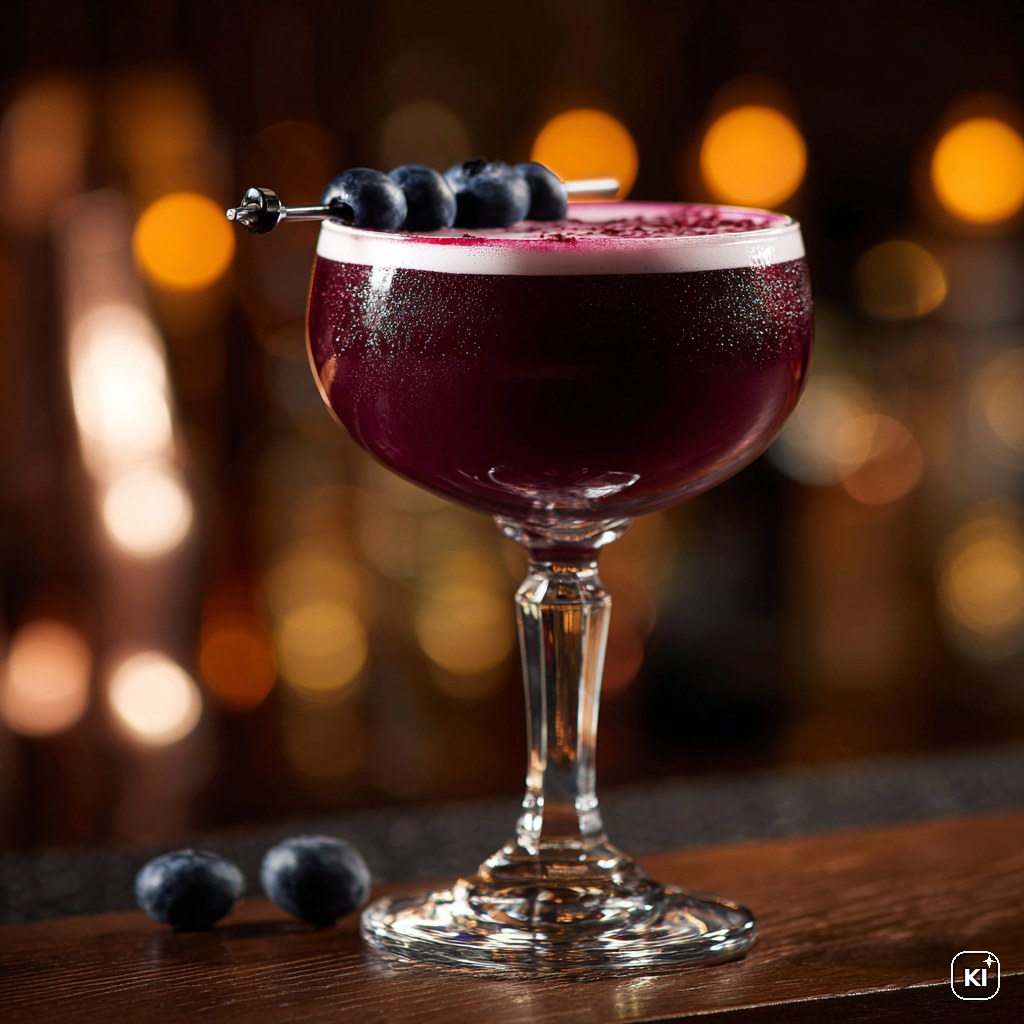 Blueberry Oak Sour Cocktail Rezept