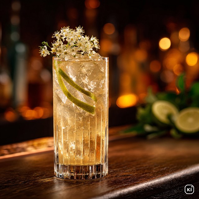 Bonner Lindenblüten Highball Cocktail Rezept