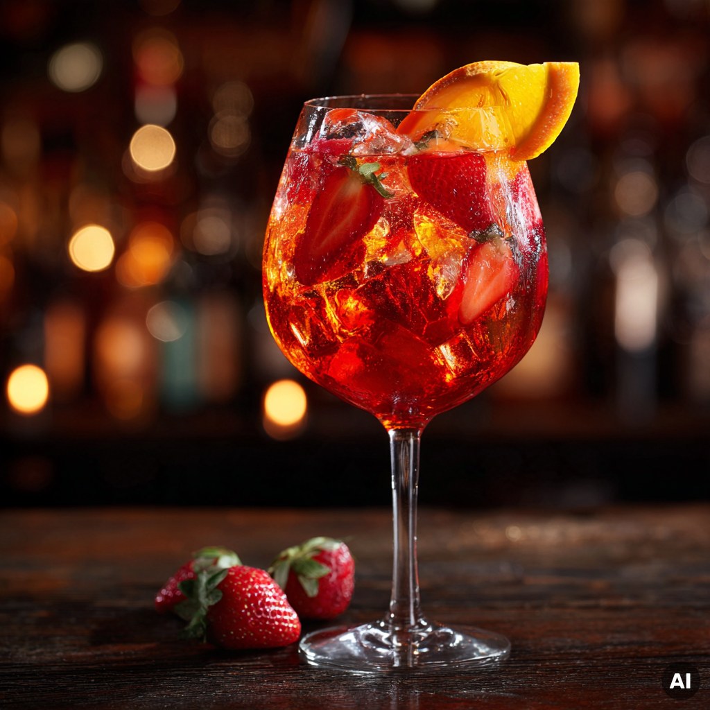 Erdbeer Aperol Spritz Cocktail Rezept