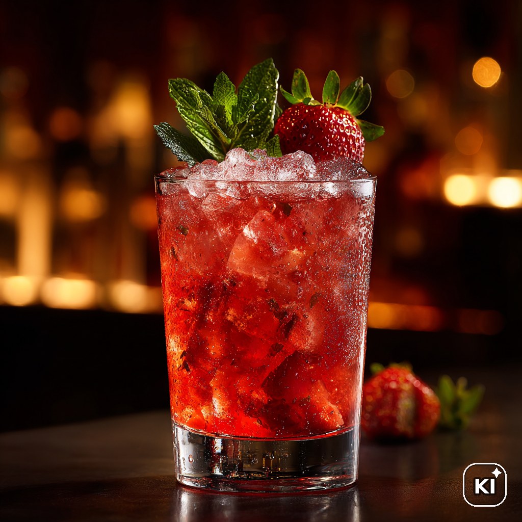 Erdbeer-Rosalie Smash Cocktail Rezept