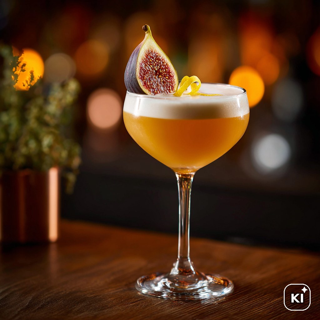 Feigen-Bourbon Sour Cocktail Rezept