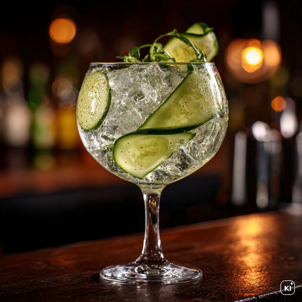 Gin Tonic Gurke Cocktail Rezept