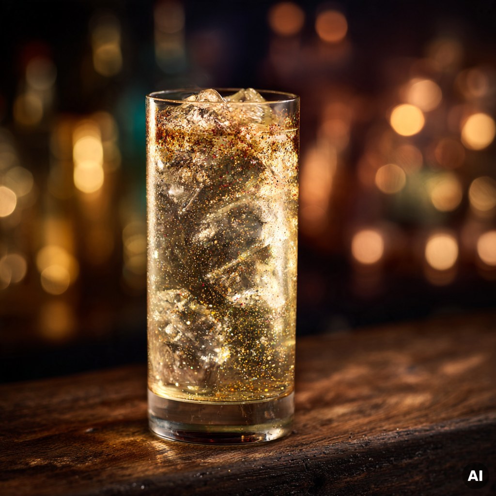 Glitzer Gin Tonic Cocktail Rezept