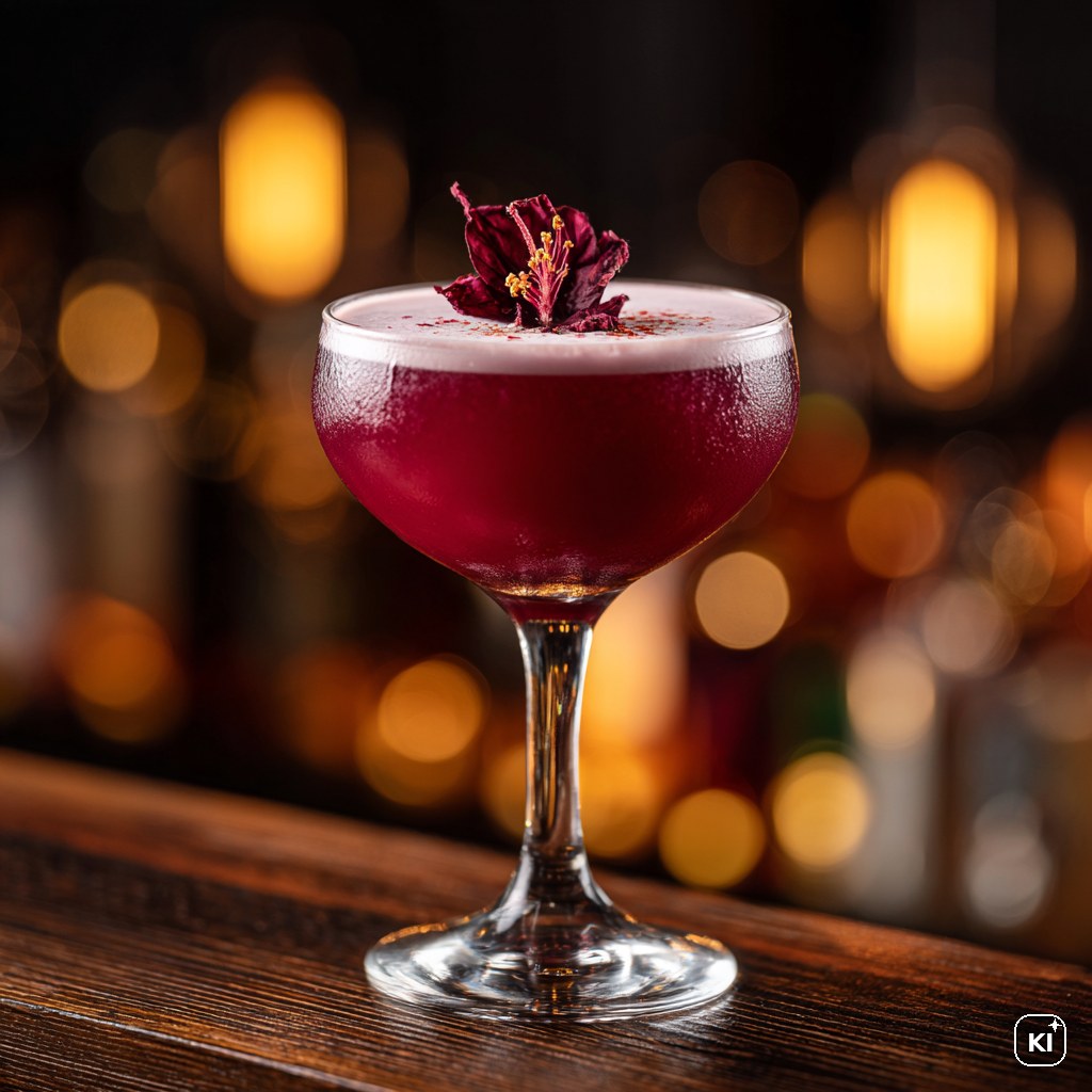 Hibiscus Meister Sour Cocktail Rezept