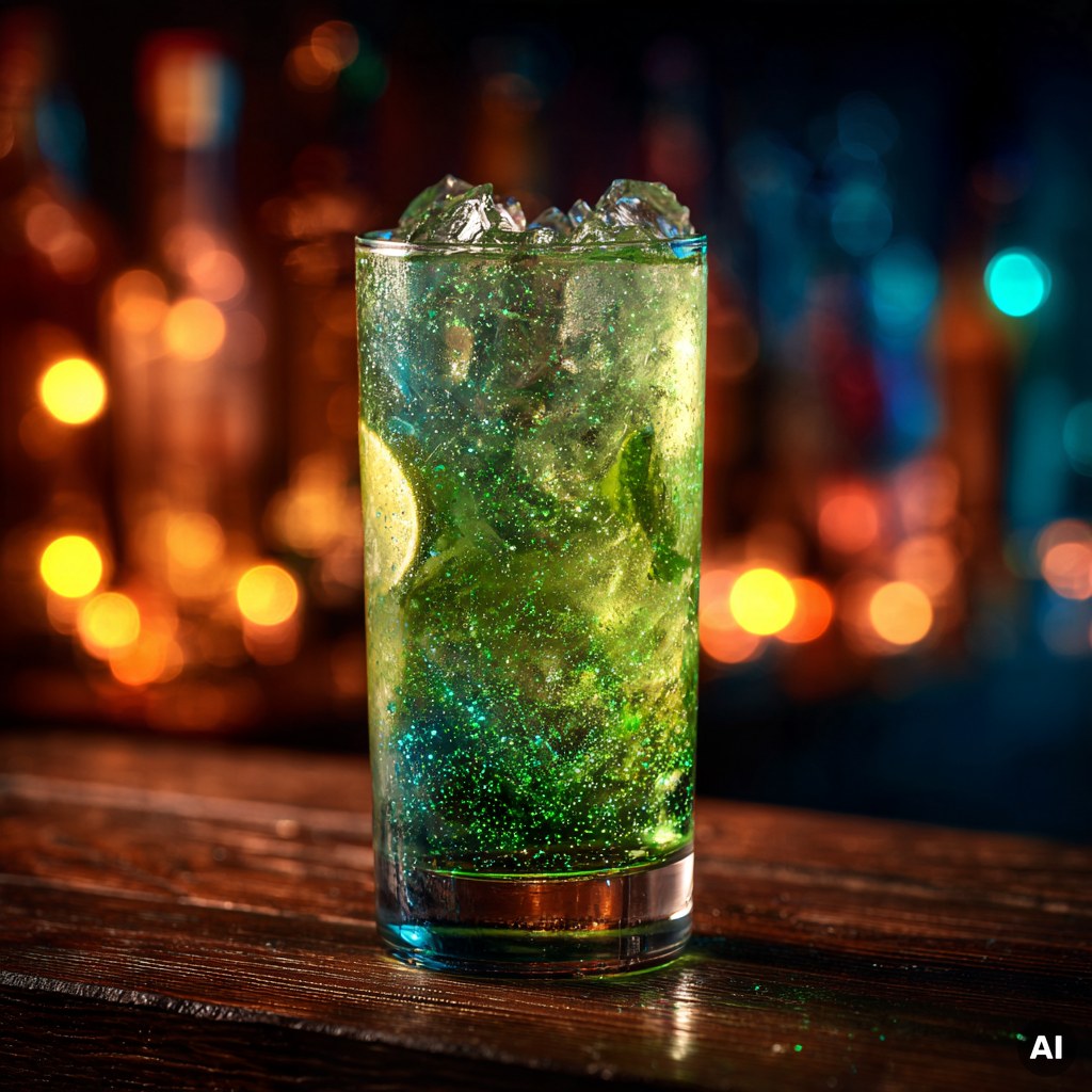 Neon Mojito Cocktail Rezept