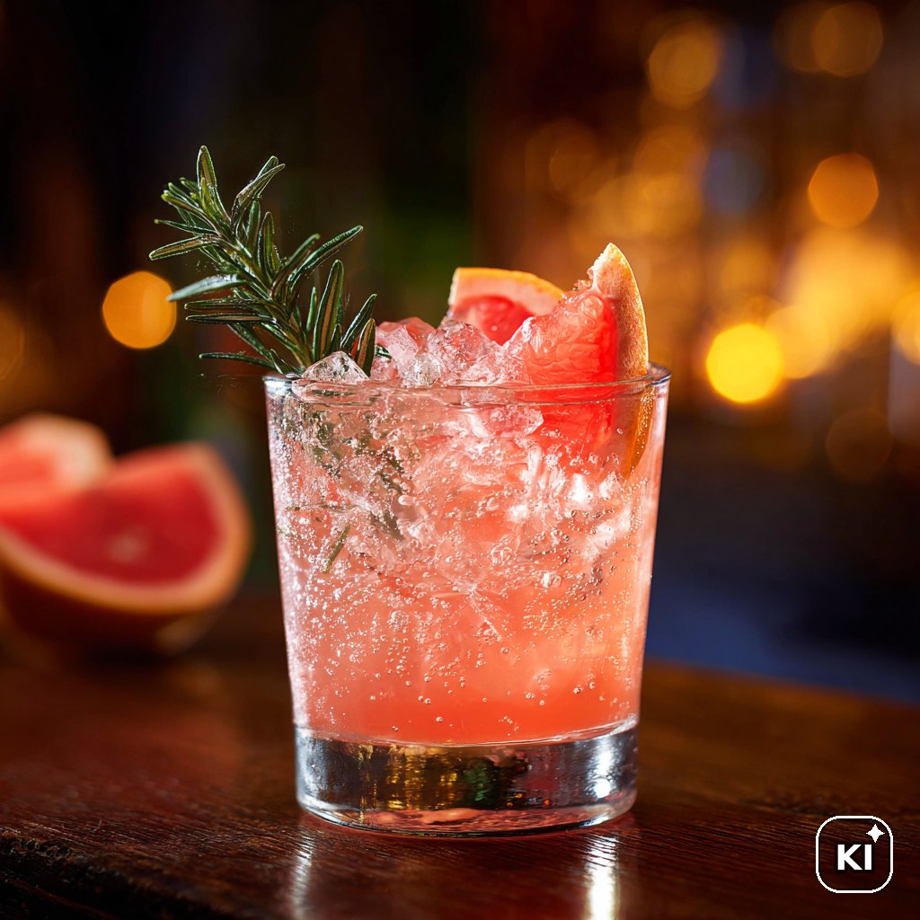 Pink Grapefruit Gin Tonic Cocktail Rezept