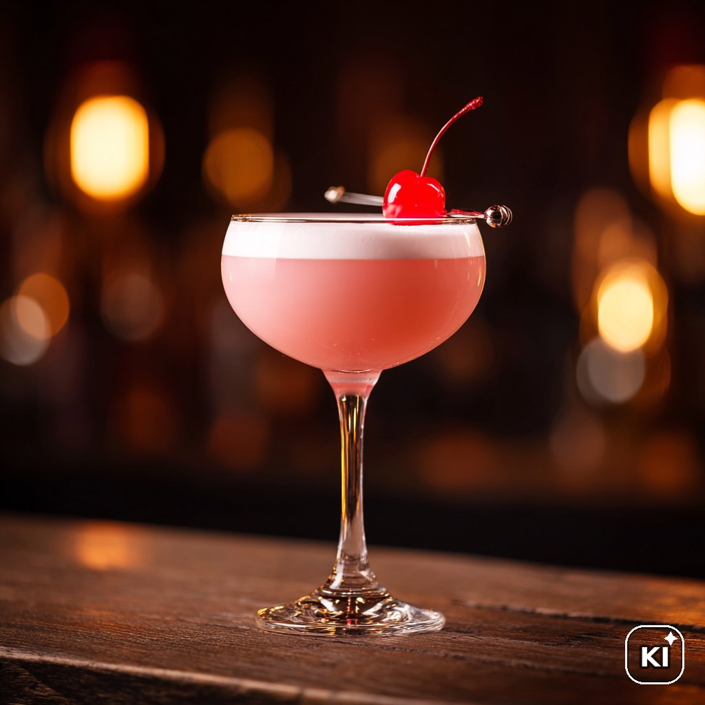 Pink Lady ohne Ei Cocktail Rezept