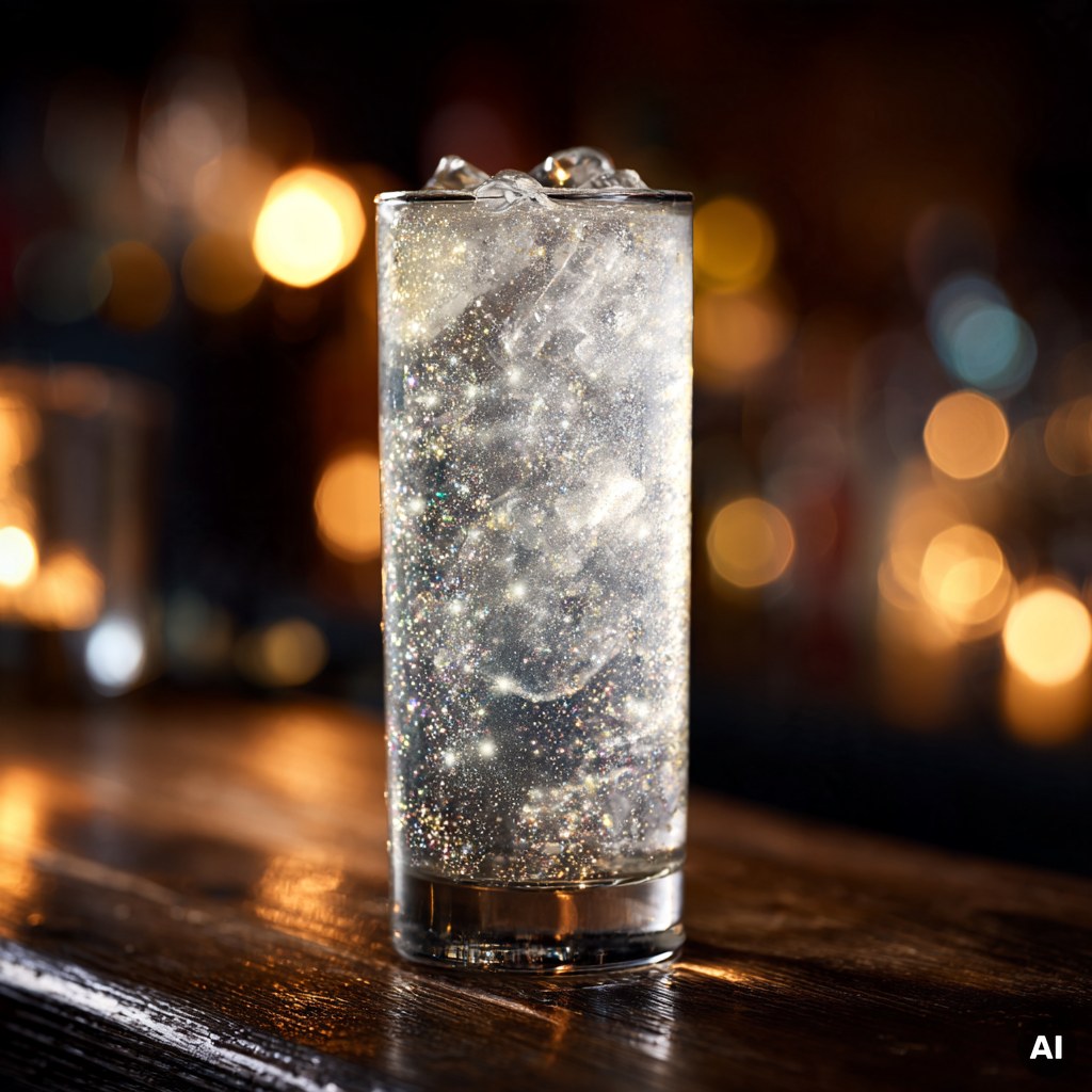 Silver Glitzer Fizz Cocktail Rezept