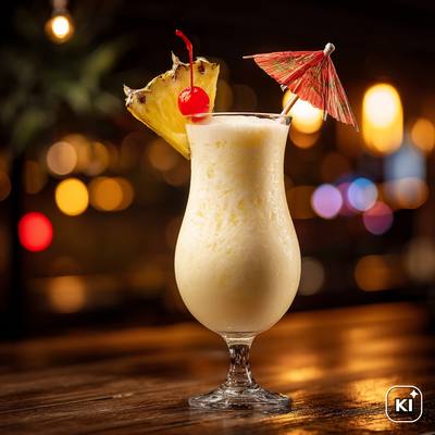Almond Tiki Colada Cocktail