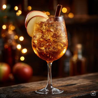 Apfelglühwein Spritz Cocktail
