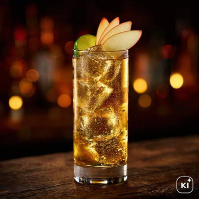 Apfelwein-Ingwer-Longdrink