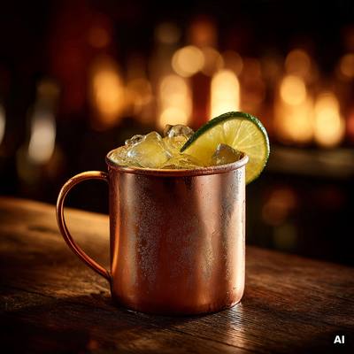 Birnen-Cider Mule Cocktail