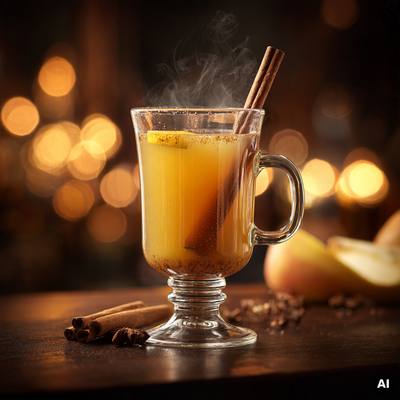 Birnen-Cider Punsch Cocktail