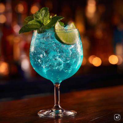 Blauer Hugo Cocktail Rezept