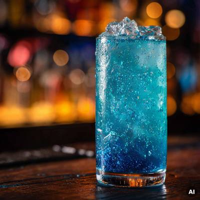 Blue Glitzer Fizz