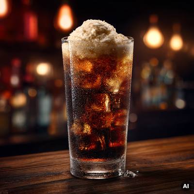 Cola Float Cocktail