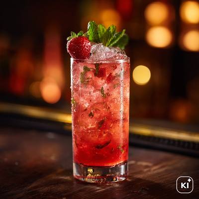 Cocktailrezept Erdbeer Mojito