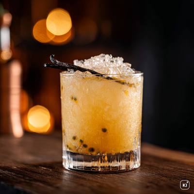 Frozen Passionfruit Vanilla Margarita alkoholfrei Cocktail Rezept
