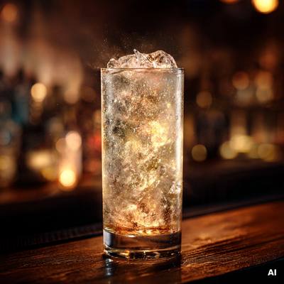 Glitzernder Bacardi