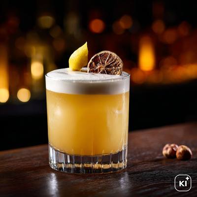 Haselnuss Whiskey Sour Cocktail