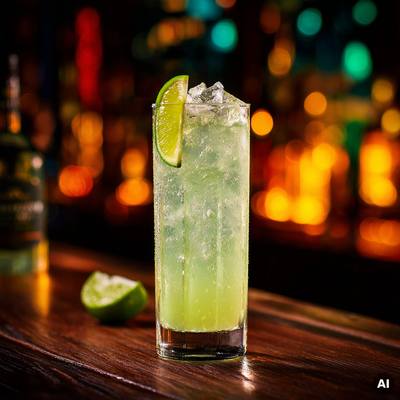 Pandan Gin Fizz Cocktail Rezept