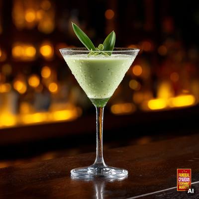 Pandan Martini Cocktail