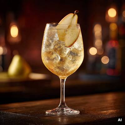 Pear Cider Spritz Cocktail