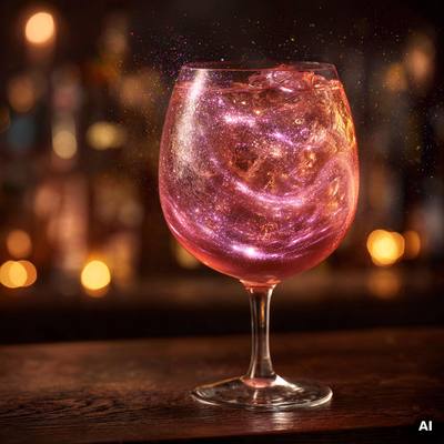 Pink Lady Sparkle Cocktail