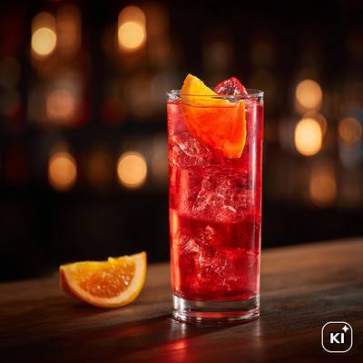 Red Gin Fizz mit Campari Soda