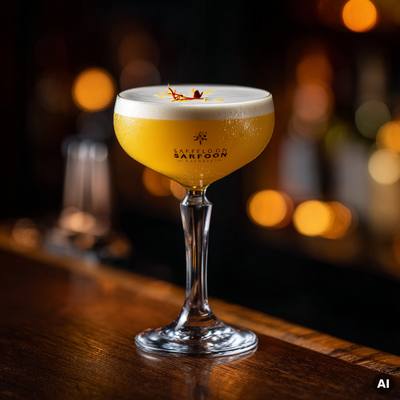 Saffron Sour Cocktail