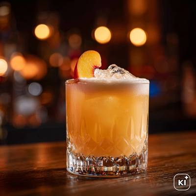 Samtpfirsich Sour Cocktail Rezept