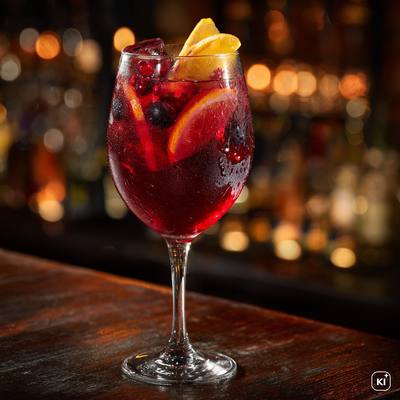 Sangria Sirup Spritz Cocktail