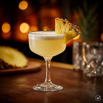 Spiced Pineapple Sour Cocktail