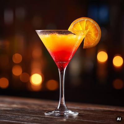 Sunset Martini Cocktail Rezept