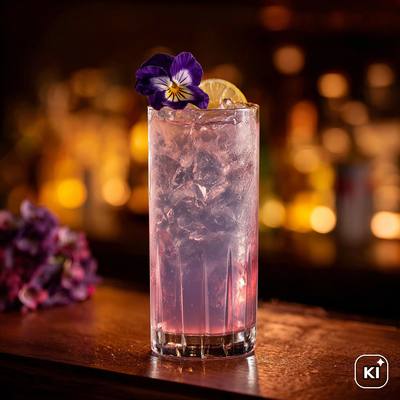 Violet Gin Fizz
