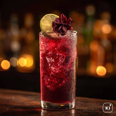 Virgin Hibiscus Lemonade Cocktail